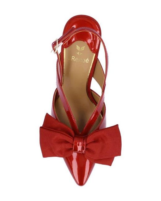 J. Reneé Red Morigen Slingback Pointed Toe Pump