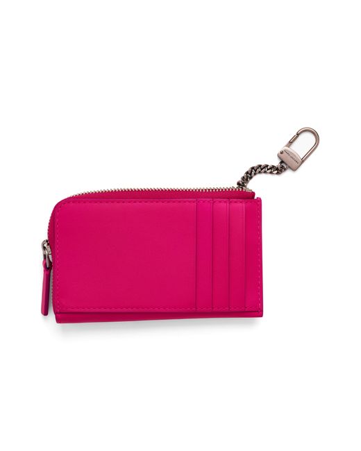 Marc Jacobs Purple The Top Zip Multi Leather Card Holder
