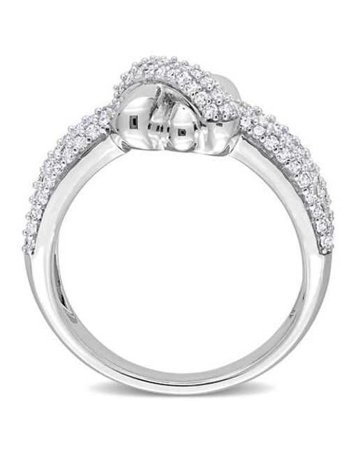 Julianna B Metallic Crossover Split-Shank Ring 14K