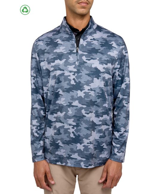 Con.struct Blue Camo Print Performance Quarter Zip for men