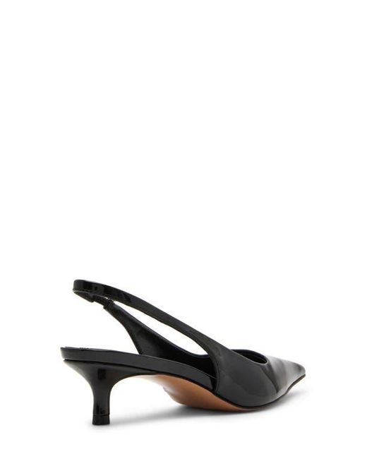Steve Madden Black Kittie Slingback Pointed Toe Kitten Heel Pump