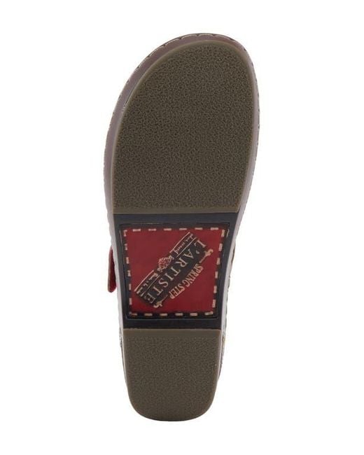 Spring Step Brown Flochino Platform Mule