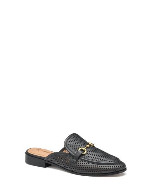 Johnston & Murphy Black Ali Perforated Bit Mule