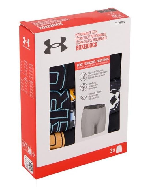 Under Armour Black Assorted 3-Pack Ua Performance Tech Boxer Briefs for men