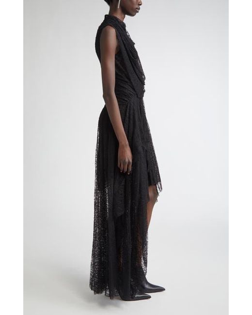 Alexander McQueen Black Cobweb Lace Gown