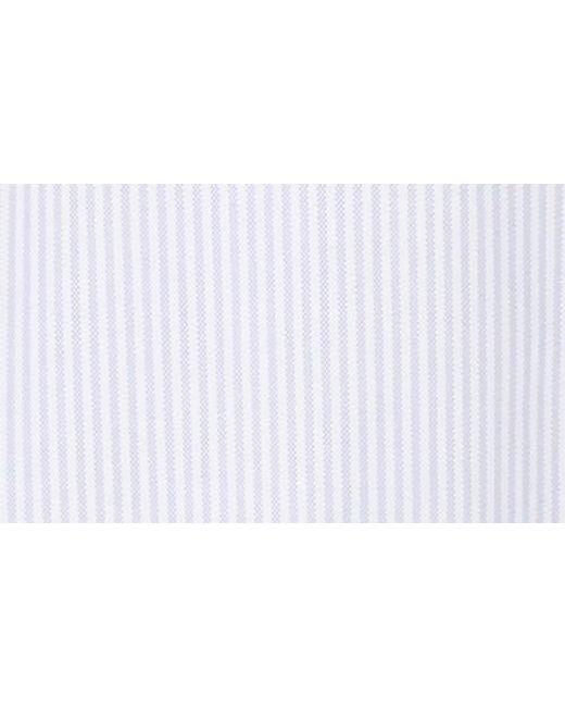 Eleventy White Stripe Button Down Shirt for men