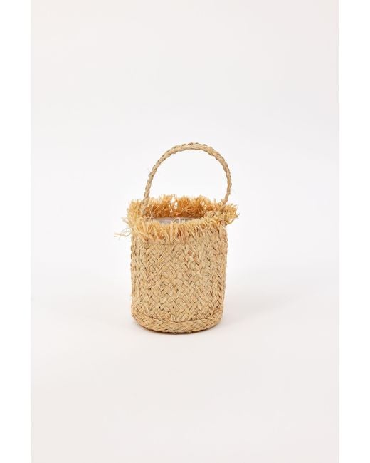 Hat Attack White Margo Mini Fringe Bag