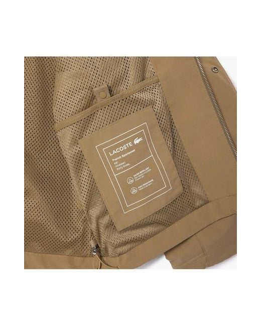 Lacoste Natural Water Resistant Utility Jacket for men