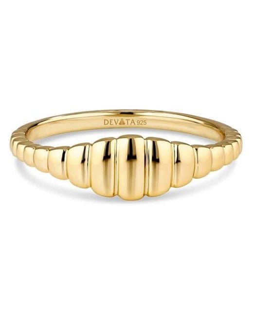 DEVATA Metallic Ribbed Ring