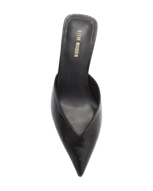 Steve Madden Black Mod Pointed Toe Mule Pump