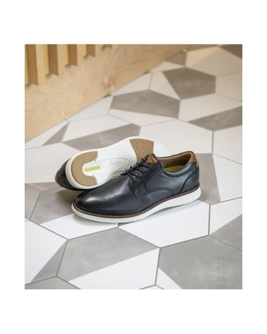 Florsheim Black Launch Plain Toe Derby for men
