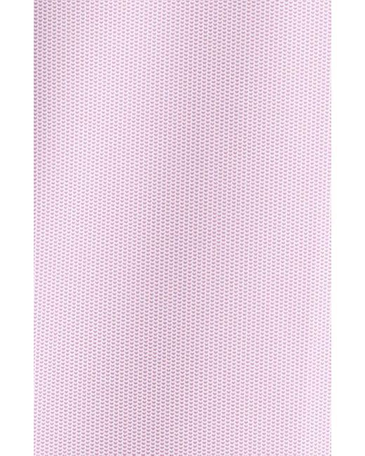 Stone Rose Pink Techno Stretch Solid Performance Button-Up Shirt for men