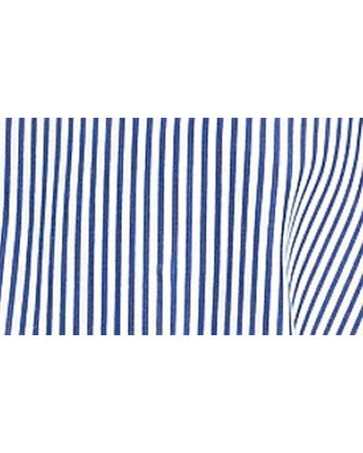 English Factory Blue Colorblock Stripe Long Sleeve Button-up Shirt