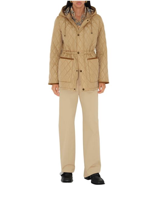 Burberry Natural Quilted Nylon Parka