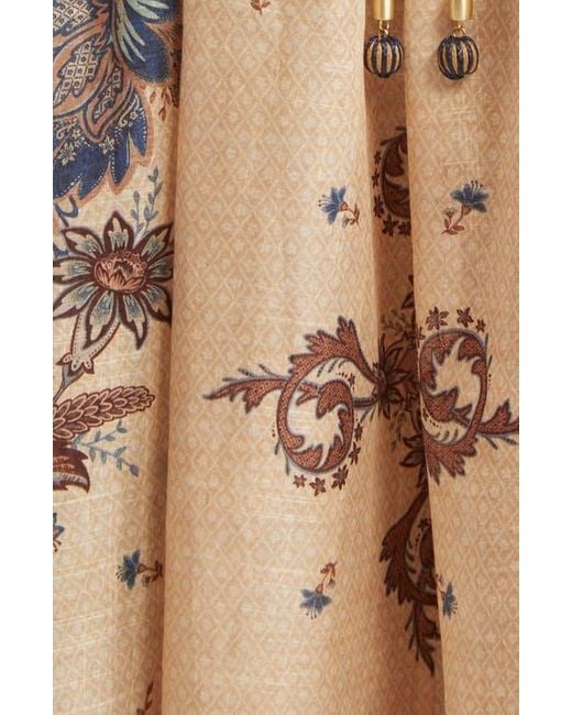 Zimmermann Brown Ascension Paisley Floral Halter Neck Maxi Dress