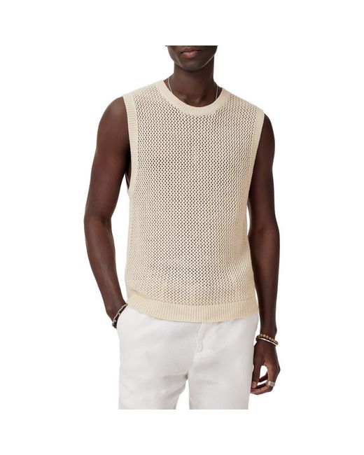 John Varvatos Natural Augusto Chunky Wool & Linen Sweater Vest for men
