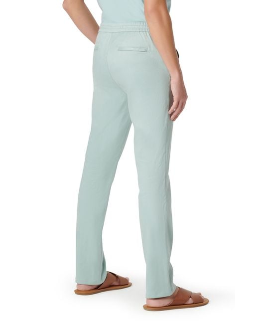 Bugatchi Blue Stretch Cotton & Linen Pants for men