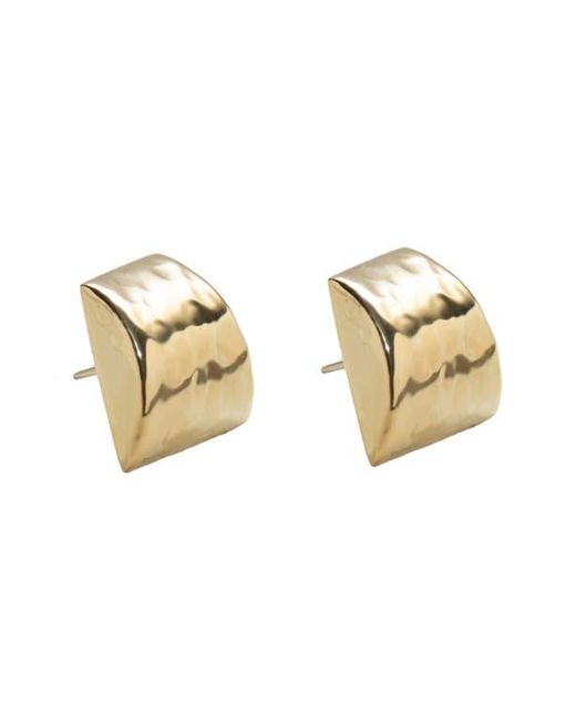 Argento Vivo Natural Hammered Post Stud Earrings