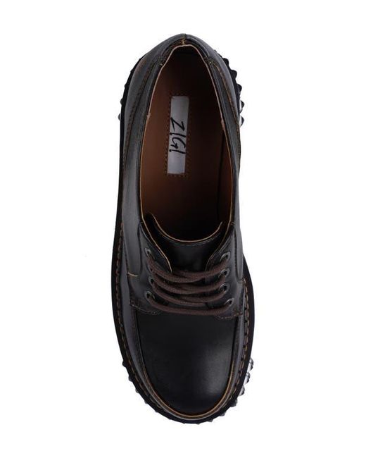 Zigi Black Celestina Stud Platform Derby