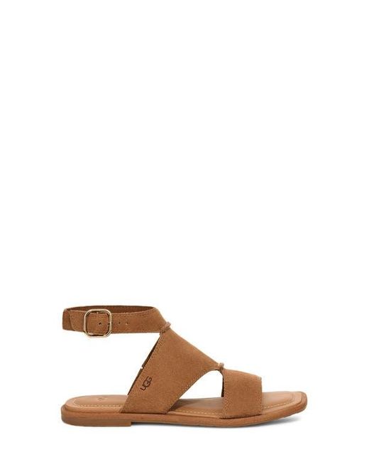 Ugg Brown Delray Ankle Strap Sandal
