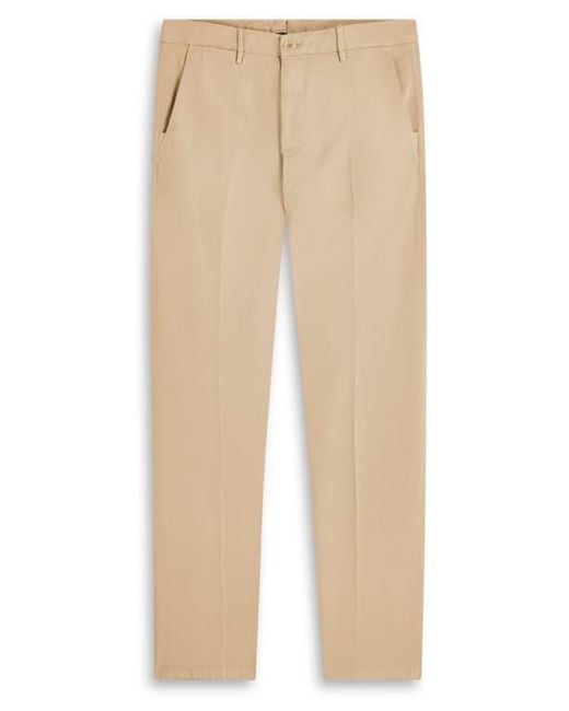 Bugatchi Natural Flat Front Stretch Chinos for men