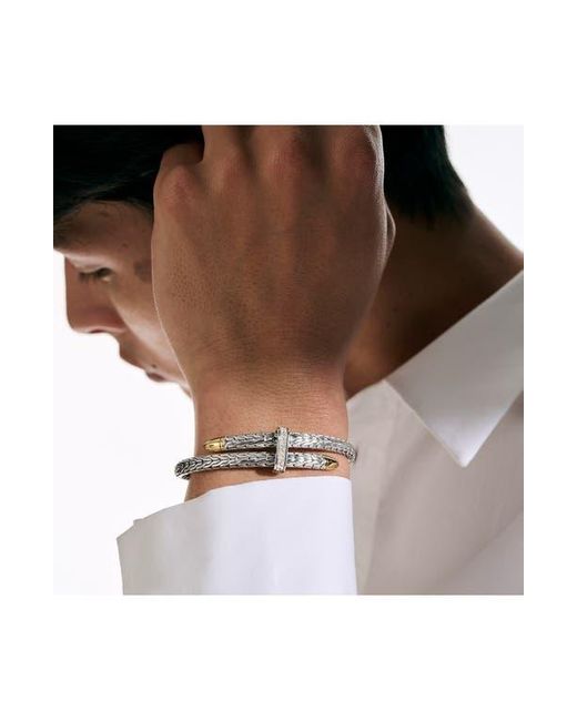 John Hardy Multicolor Spear Pavé Diamond Flex Bracelet for men