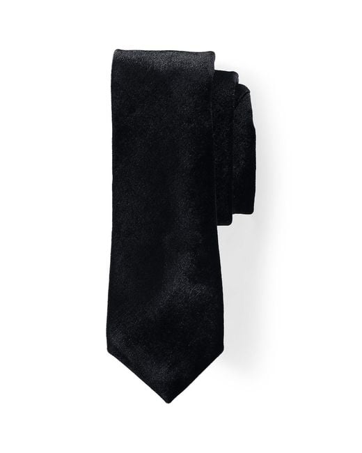 Lands' End Black Pattern Necktie for men