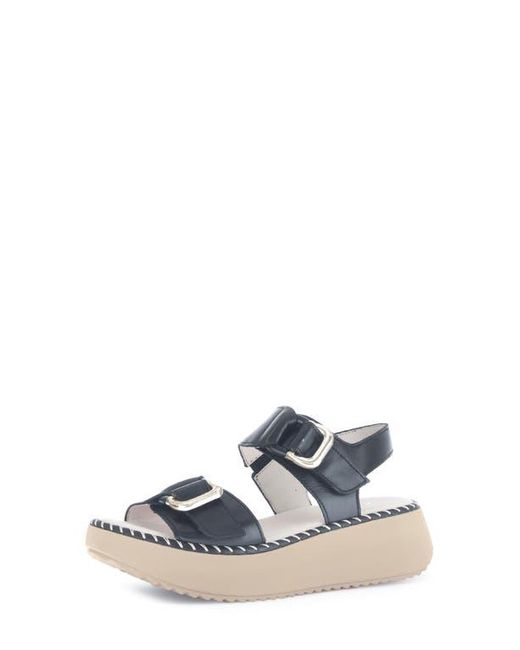 Gabor Black 64.590 Platform Wedge Sandal