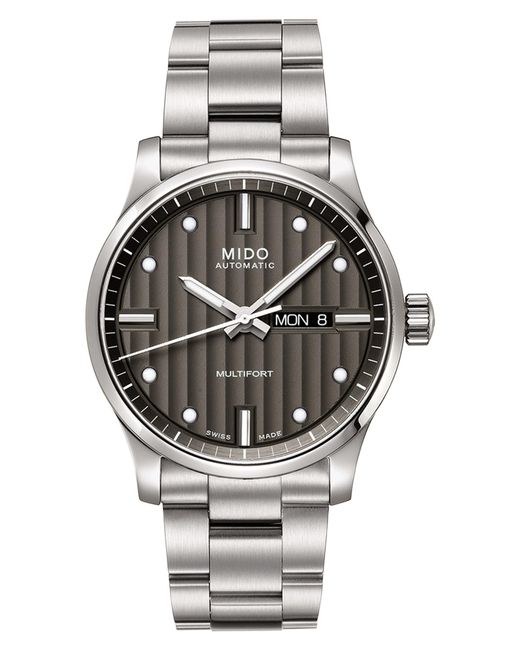 MIDO Gray Multifort Automatic Bracelet Watch, 42Mm for men