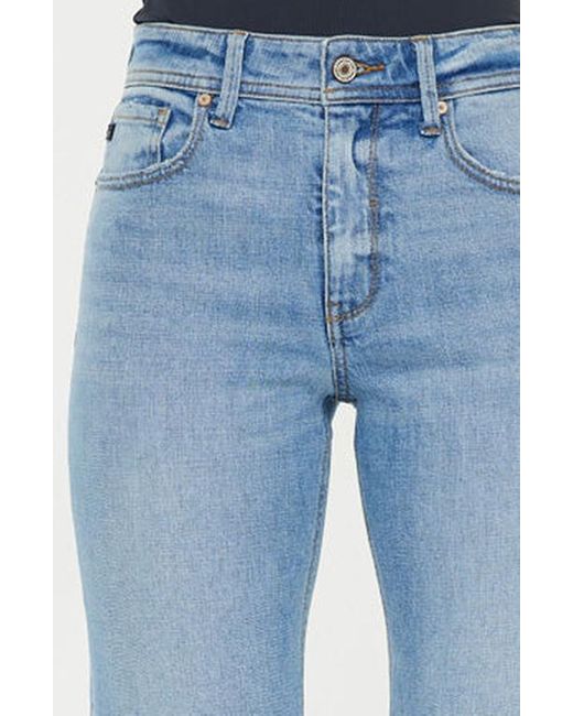 Kancan Blue Nancy Essentials High Rise Slim Straight Leg Jeans