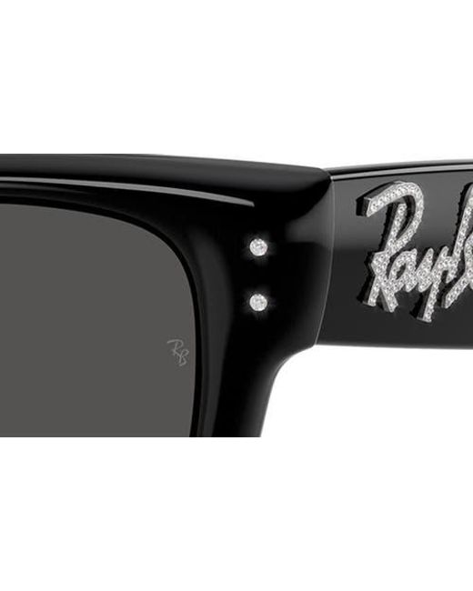 Ray-Ban Black Wayfarer Puffer 47Mm Small Square Sunglasses