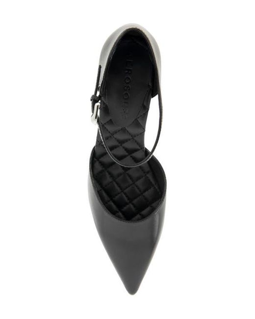 Aerosoles Black January Ankle Strap Pointed Toe Pump