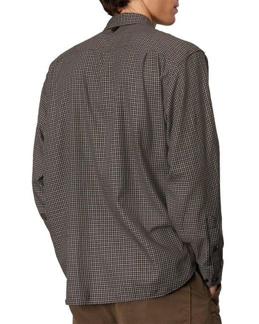 Rag & Bone Gray Matthew Cotton Blend Flannel Button-Up Shirt for men
