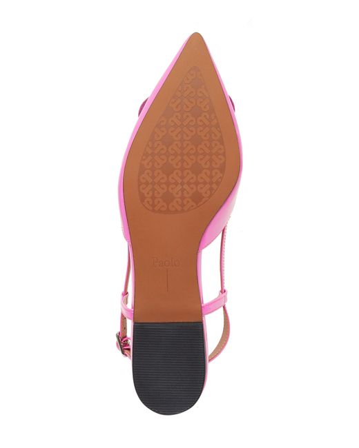 Linea Paolo Pink Cammy Slingback Pointed Toe Flat
