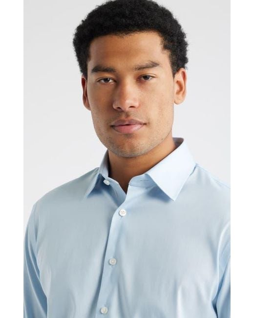 Nordstrom Trim Fit Solid Premium Performance Dress Shirt in Blue for Men | Lyst Nordstrom Trim Fit Solid Premium Performance Dress Shirt in Blue for Men | Lyst