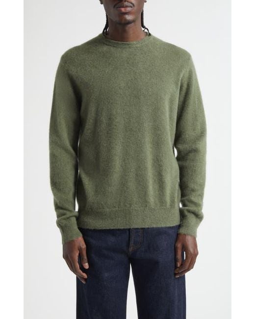 Massimo Alba Green Crewneck Cashmere Sweater for men