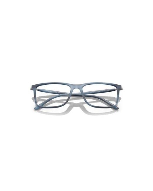Giorgio Armani Blue 56Mm Rectangle Optical Glasses for men