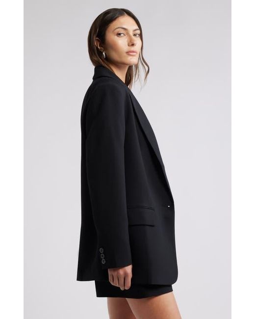 Open Edit Black Icon Twill Relaxed Blazer