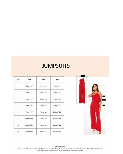 Quiz Blue Scuba Crepe Wrap Front Palazzo Jumpsuit
