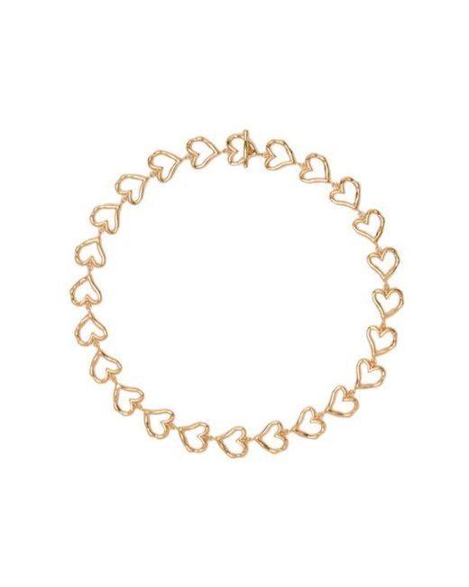Maje Metallic Plated Heart Necklace