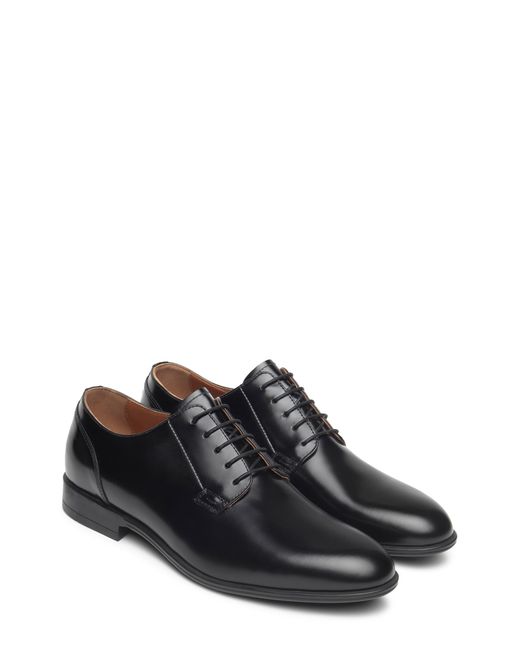Nero Giardini Black Plain Toe Derby for men