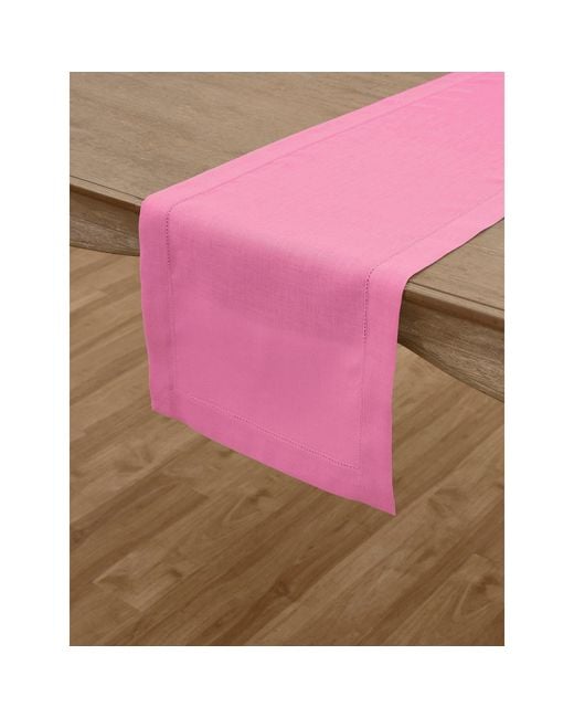 Solino Home Pink Linen Table Runner