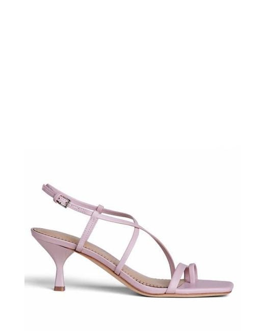 Allegra James Pink Colette Leather Strappy Sandal