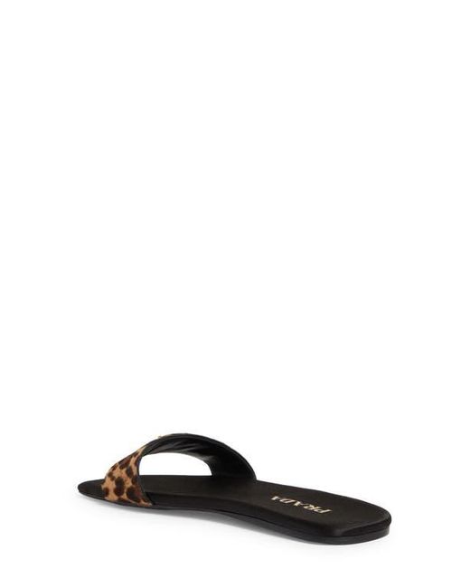 サンダル・ミュール Prada Leopard Printed Calf Hair Slide Sandals Prada Leopard Buckle Sporty Slide Sandals | Neiman Marcus
