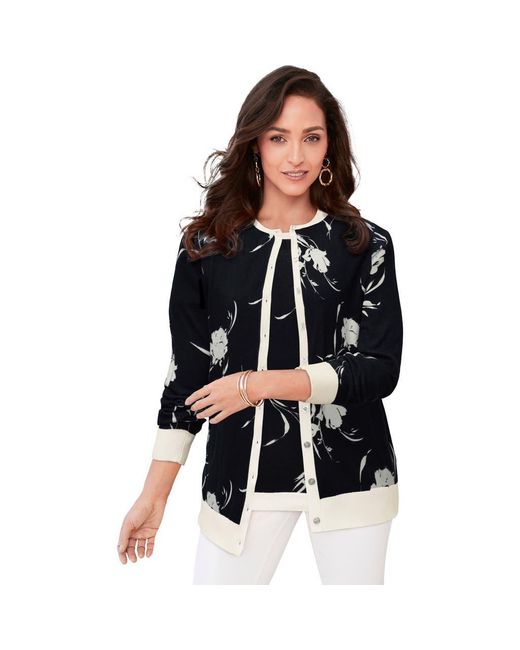 Jessica London Black Fine Gauge Cardigan