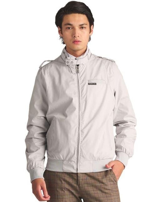 Members Only Gray Classic Iconic Racer Jacket for men