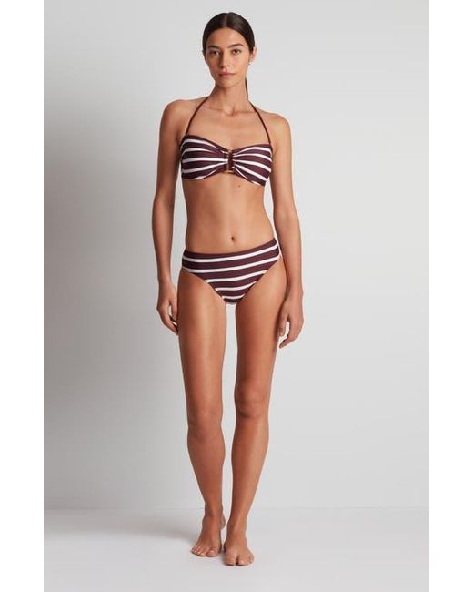 Ralph Lauren Brown Stripe Hipster Bikini Bottoms