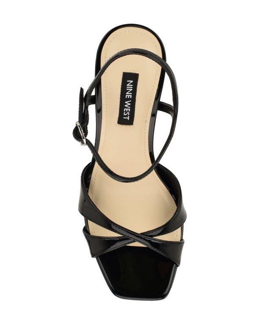Nine West Black Tates Ankle Strap Platform Sandal