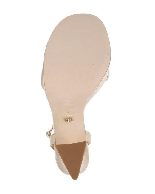 Badgley Mischka White Caia Ankle Strap Platform Sandal