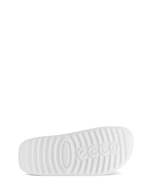Ecco White Cozmo E Water Resistant Slide Sandal